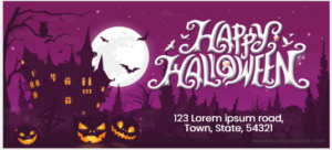 Halloween address label template