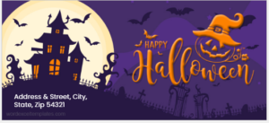 Halloween address label template