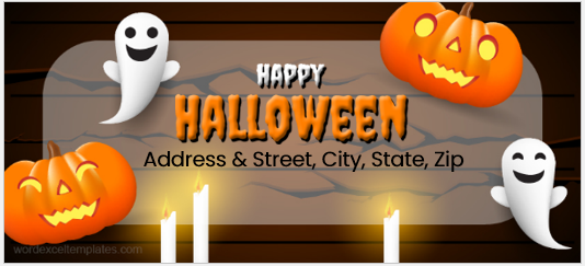 Halloween address label template