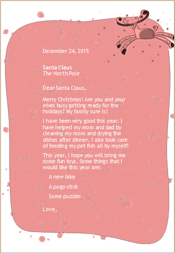 Letter To Santa Template from www.wordexceltemplates.com