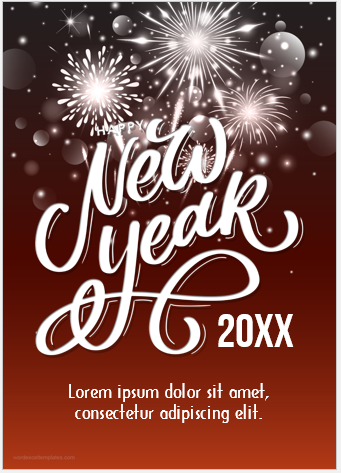 New Year Post Card Template