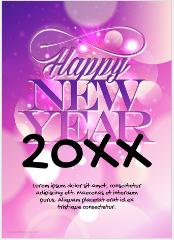 New Year Post Card Template