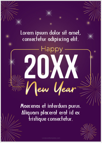 New Year Post Card Template