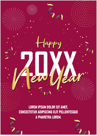 New Year Post Card Template