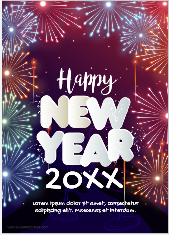 New Year Post Card Template