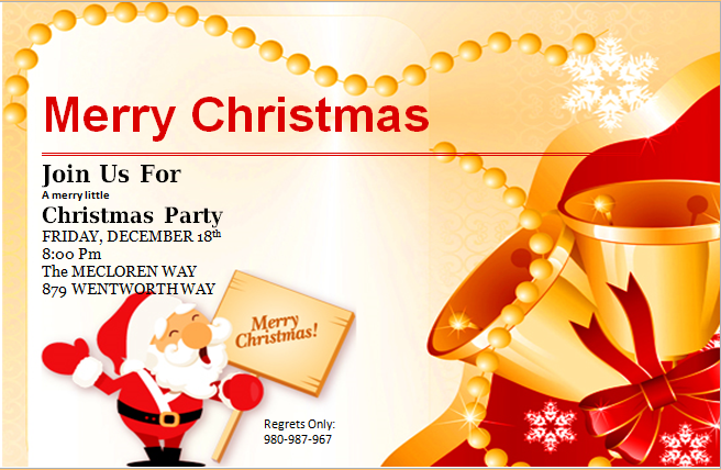 Family Christmas Party Invitation Wording