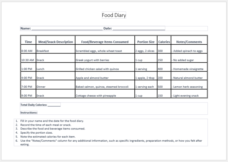 Breastfeeding Pumping Record Sheet Templates | Download File