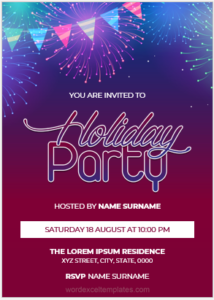 Holiday party invitation card