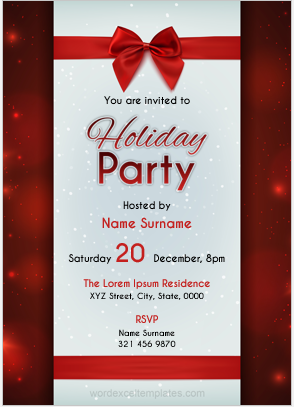 Holiday party invitation card