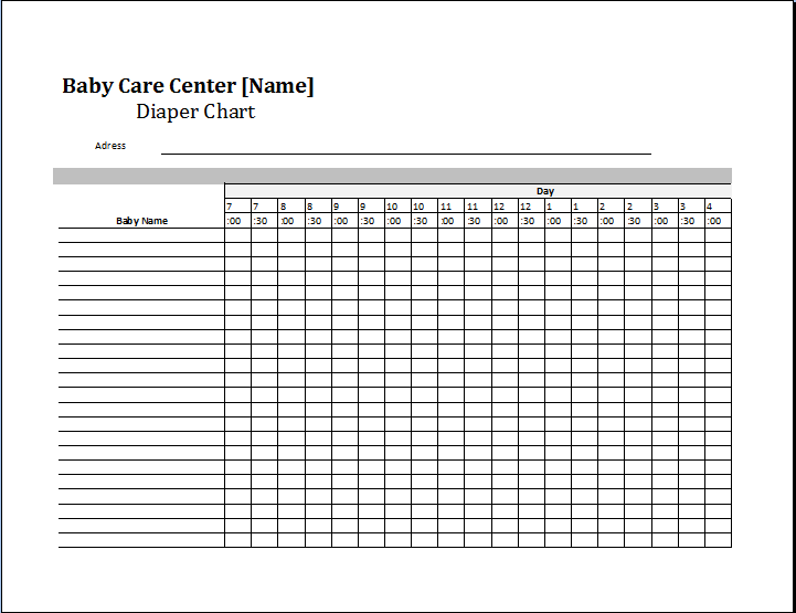 Name Chart Template