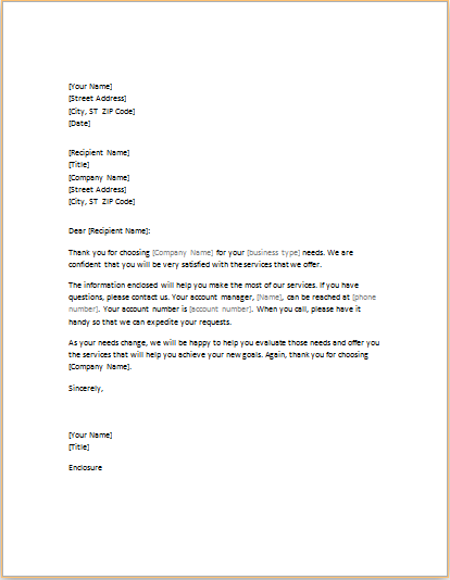 introductory letter to new client