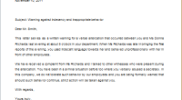 violation of discipline warning letter word amp excel verbal warning letter