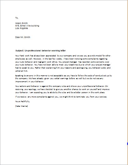 Counselling Letter Poor Work Performance from www.wordexceltemplates.com