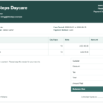 Daycare Receipt Template