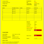 Home Repair Receipt for Excel