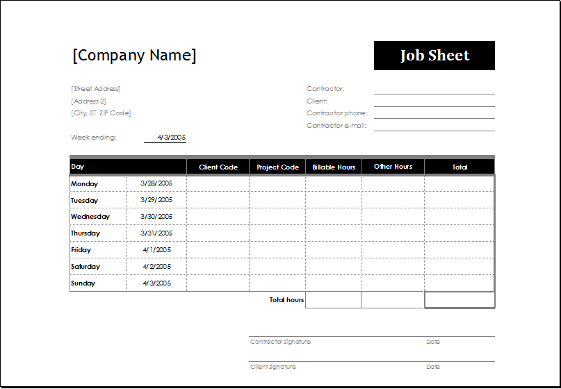 excel cover sheet template