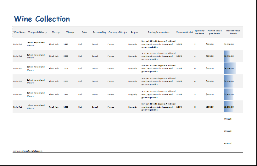 Wine Inventory Template from www.wordexceltemplates.com