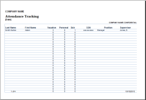 Employee Attendance Tracker Template for Excel | Download