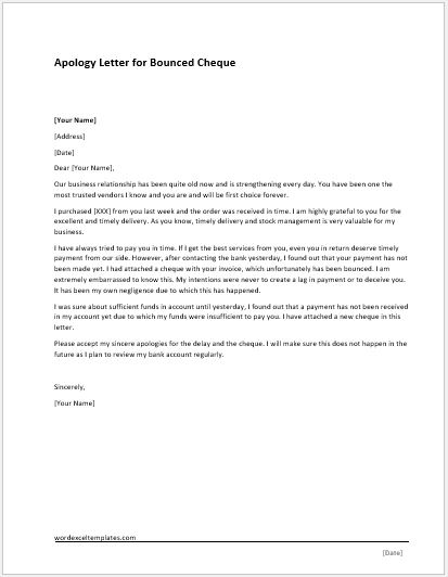 Apology Letter Templates for WORD | Word & Excel Templates