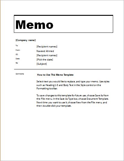 Word Memo Template Download Free Printable Templates