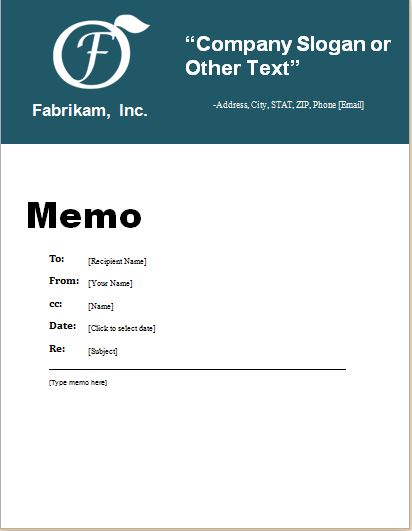 Memorandum Template for MS Word