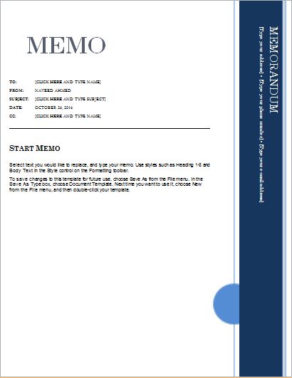 Memo template