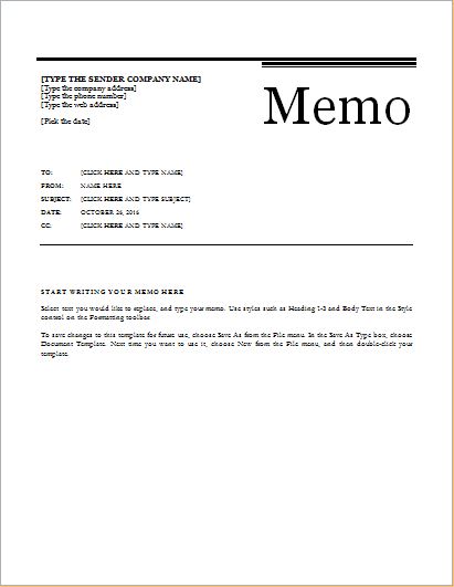 24 Free Editable Memo Templates for MS Word | Word & Excel ...