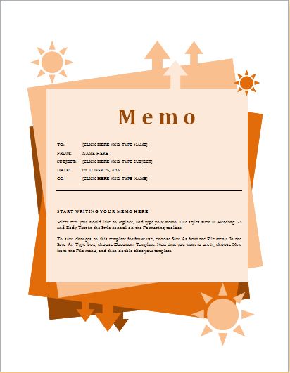 Memo template for MS Word