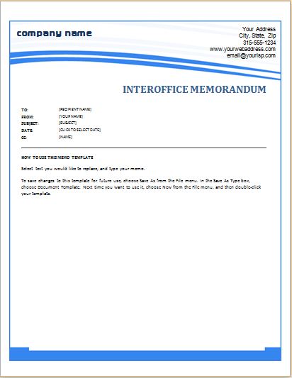 Office Memorandum Template