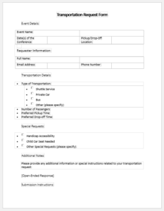 Transportation Request Form