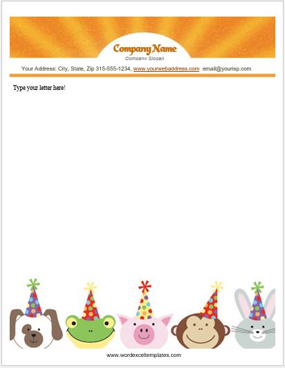 Animal Letterhead Templates for MS Word
