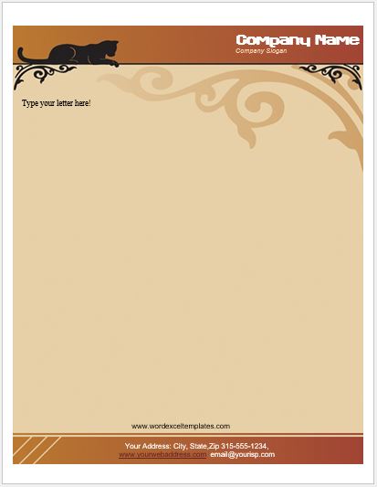 Animal Letterhead Templates for MS Word