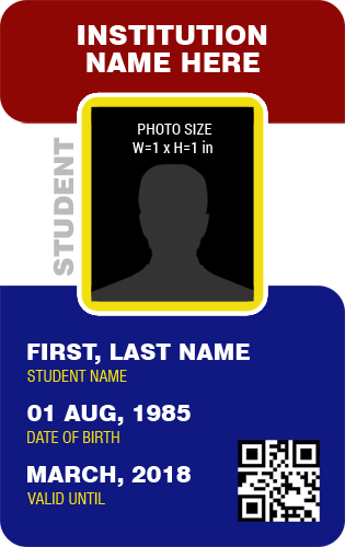 Student Photo ID Badge Template