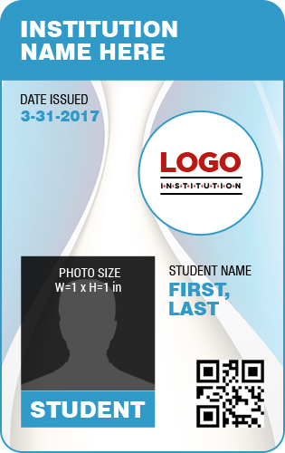 Student Photo ID Badge Template