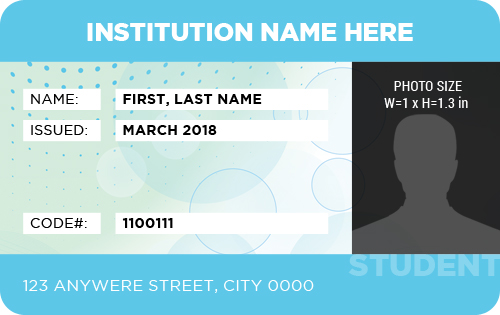 Student Photo ID Badge Template