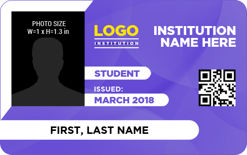 Student Photo ID Badge Template