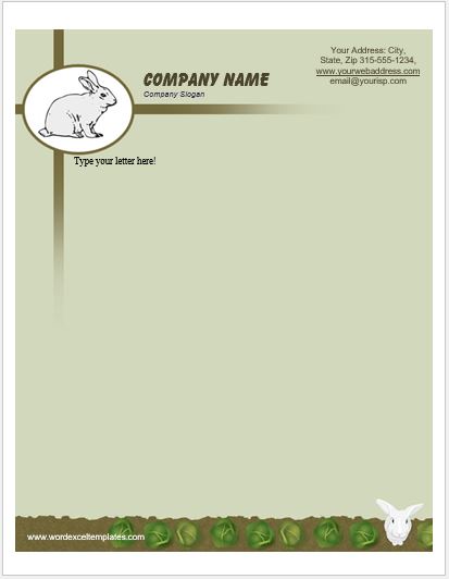 Rabbit Letterhead Templates for MS Word