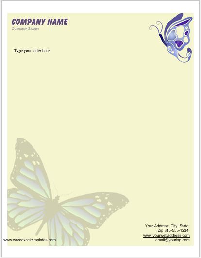 Animal Letterhead Templates for MS Word