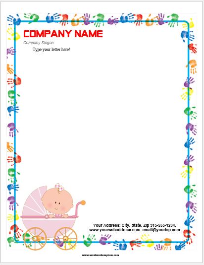 Baby Letterhead Template