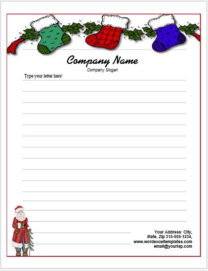 Christmas Letterhead Template