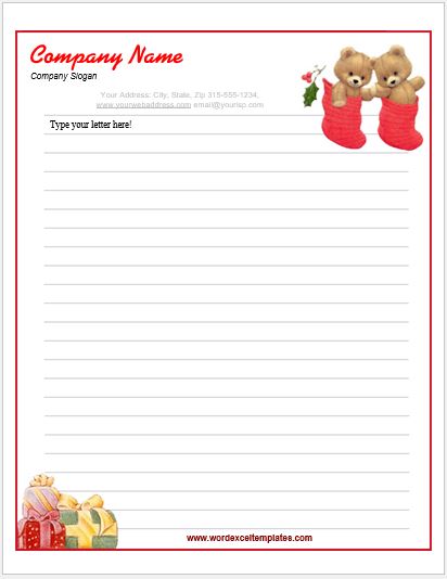 Christmas Letterhead Template for MS Word
