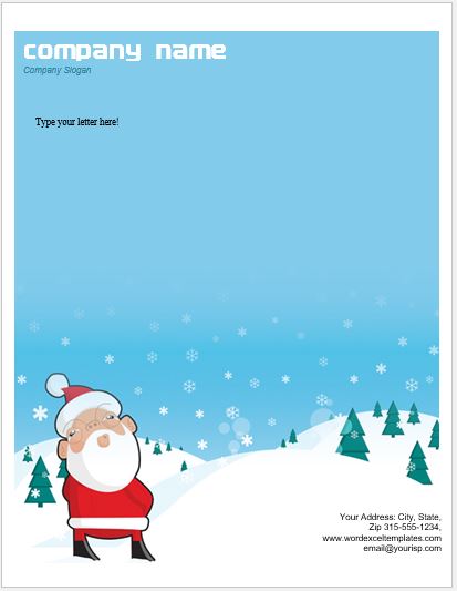 Christmas Letterhead Template