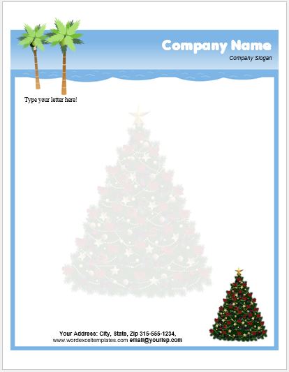 Christmas Letterhead Template