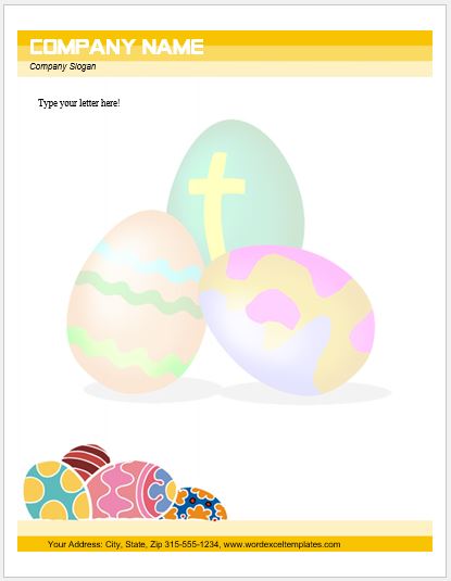 Easter Letterhead Template