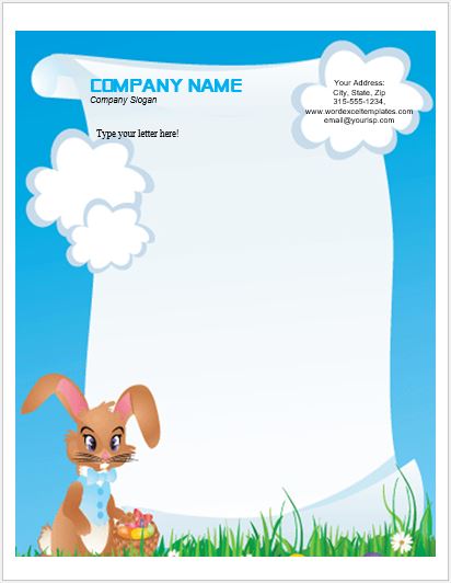 Easter Letterhead Template