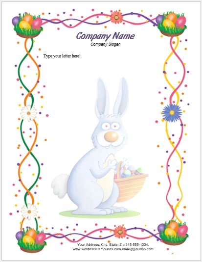 Easter Letterhead Template