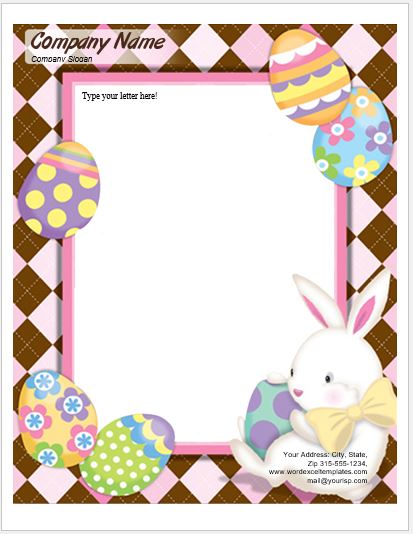 Easter Letterhead Template