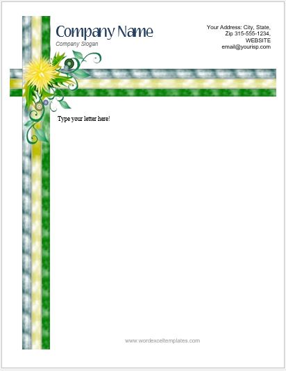 Letterhead Template for MS Word