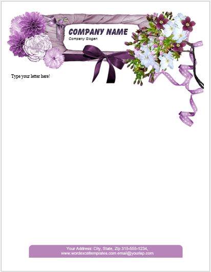 Floral Letterhead Template for MS Word