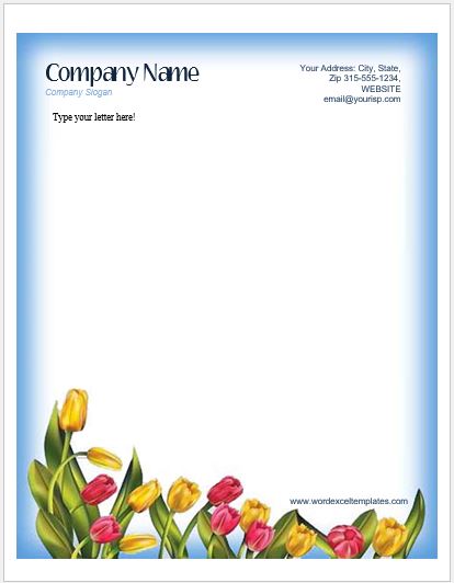 Floral Letterhead Templates for MS Word | Word & Excel Templates